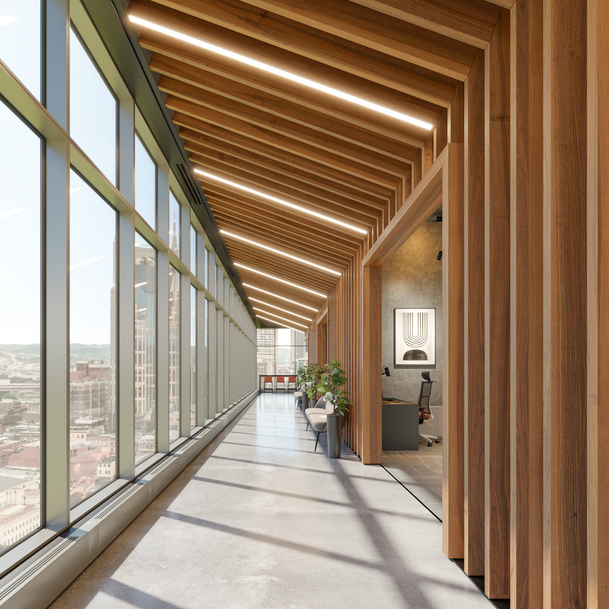 Hallway-Wood-Acoustic-Baffles-220907