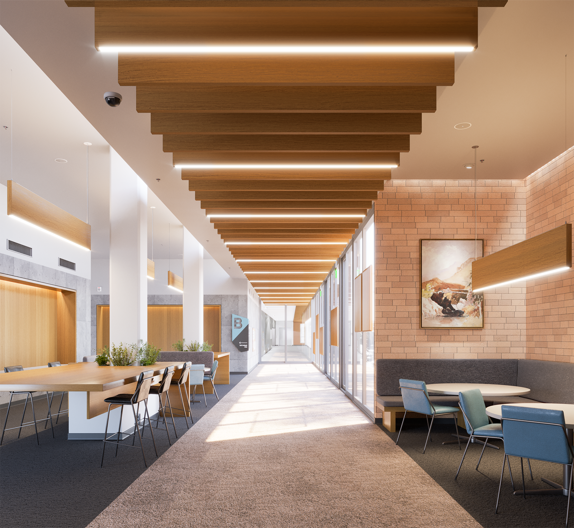 Rensa Lit Baffle array installation — view 3